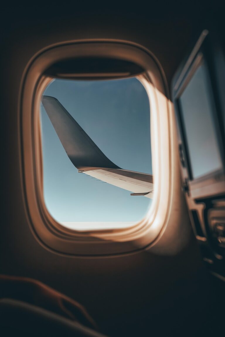 Vista desde la ventanilla de un avión
