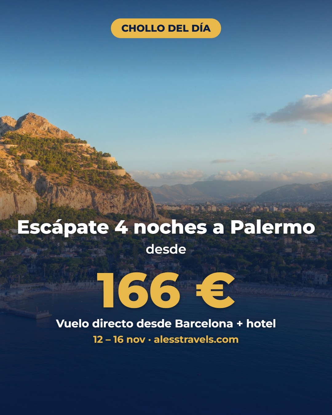 Chollo Palermo – ≈ 166 € por persona